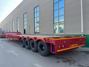 3-4-axle-folding-gooseneck-low-bed-trailer-2 3 Axle / 4 Axle Folding Gooseneck Low Bed Semi Trailer