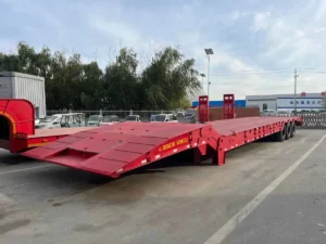 3-axle-folding-gooseneck-low-bed-trailer-2 3 Axle extendable low bed semi trailer
