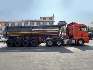4-Axle-40-Cubic-Tipper-Semi-Trailer0 4 Axle Tipper Trailer with Electric Tarp