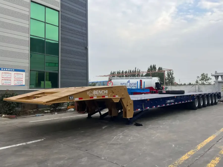 6 Axle Folding Gooseneck Low Bed Semi Trailer