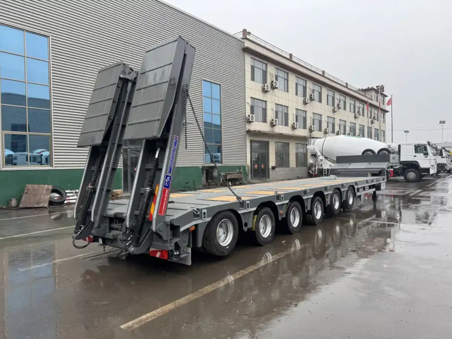 6-Axle-Low-Bed-Semi-Trailer-3 6 Axle extendable Low-Bed Semi-Trailer