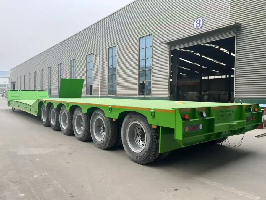 6 Axle Folding Gooseneck Low Bed Semi Trailer